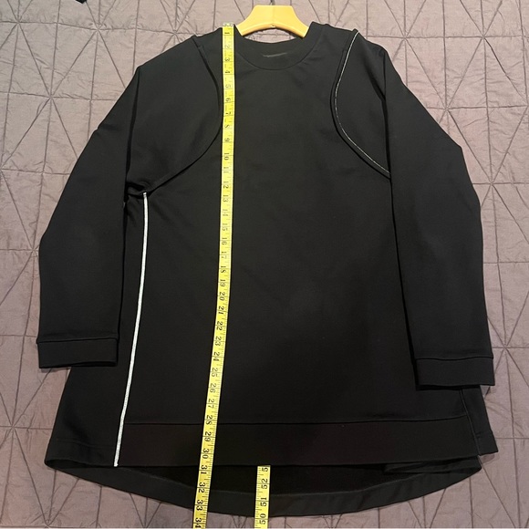 Y-3 Yohji Yamamoto Black Top w/Geometric Contrasting Top Stitching Size L - Picture 15 of 15